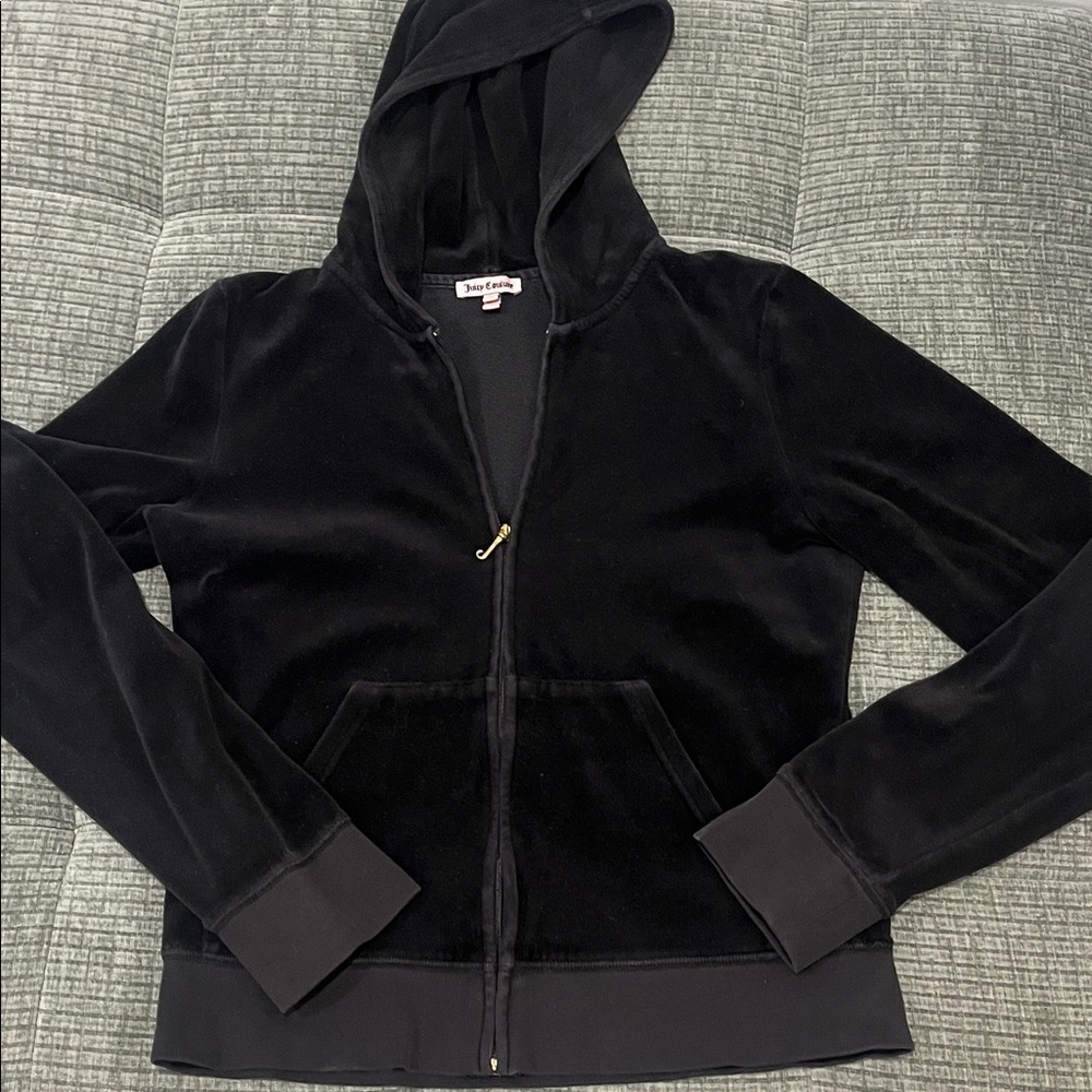 Juicy Couture Black Velour Hoodie